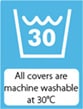 Machine washable 30°