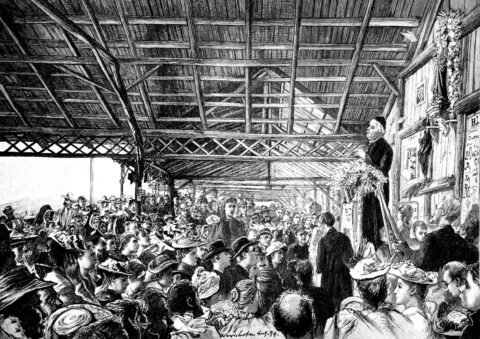 Sebastian Kneipp hält eine Rede in Bad Wörishofen / Deutschland im August 1894 (Foto: clu/Istockphoto.com)
