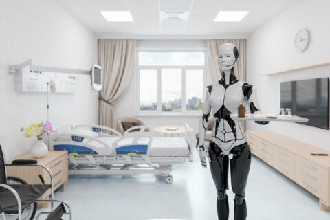 Roboter werden künftig im Krankenhaus eingesetzt, um das Personal zu entlasten (Foto: imaginima/iStockphoto.com)